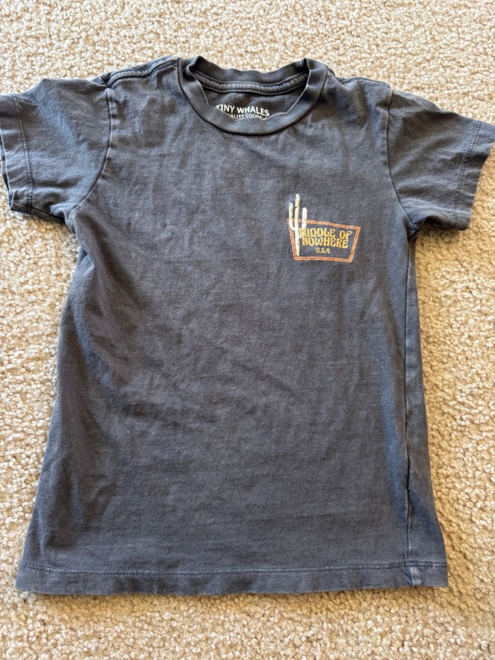 Tiny Whales 'Middle of Nowhere' Short Sleeve Tee - Gray